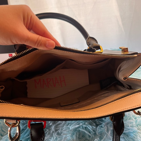 Ralph Lauren Black Cream Leather Satchel - Picture 3 of 4